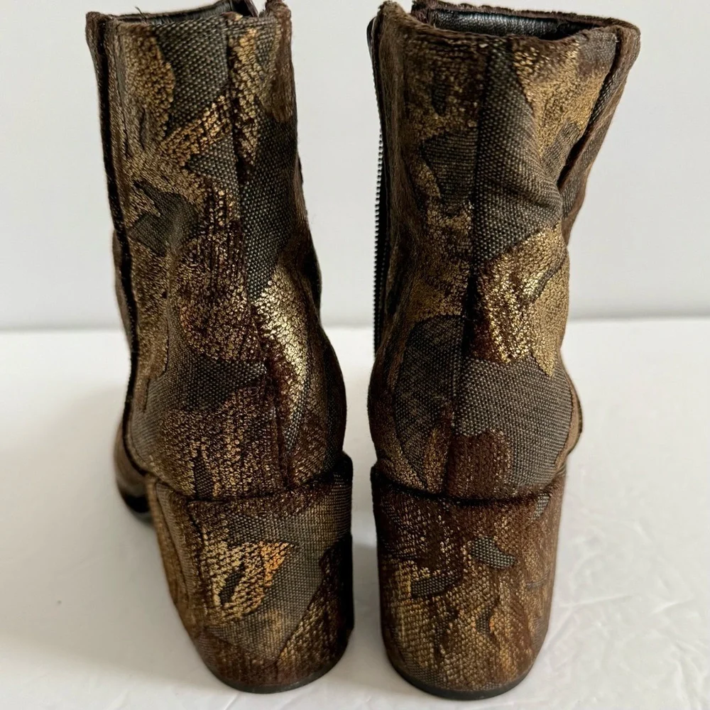 Vero Cuoio Brown Ankle Boots with Textured Finish women size eu36